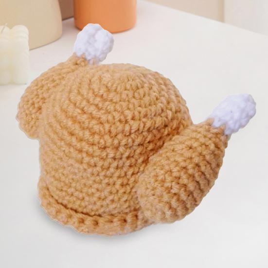 Chicken Leg Hat Highly Elastic Knitted Windproof Thermal Cap for Winter Fun