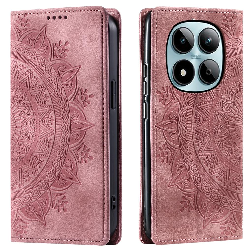 Embossed Flower Magnetic Cards Solt Wallet Leather Case For Xiaomi Redmi Note 15 Pro Plus 14 13 12 11 14C13C RFID Flip Cover