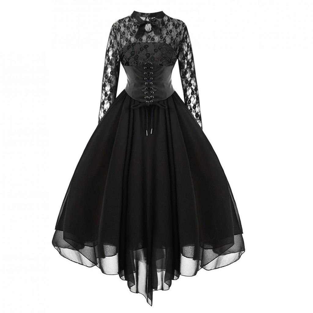 Women's Fashion Cool  Party Lace Casual Embroidery Bandage Elegant Dress