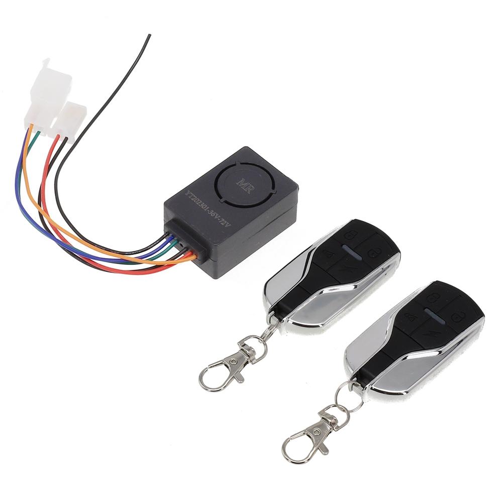 Control Box Remote Control Wireless 36-72V Alarm Anti-theft Black Lock