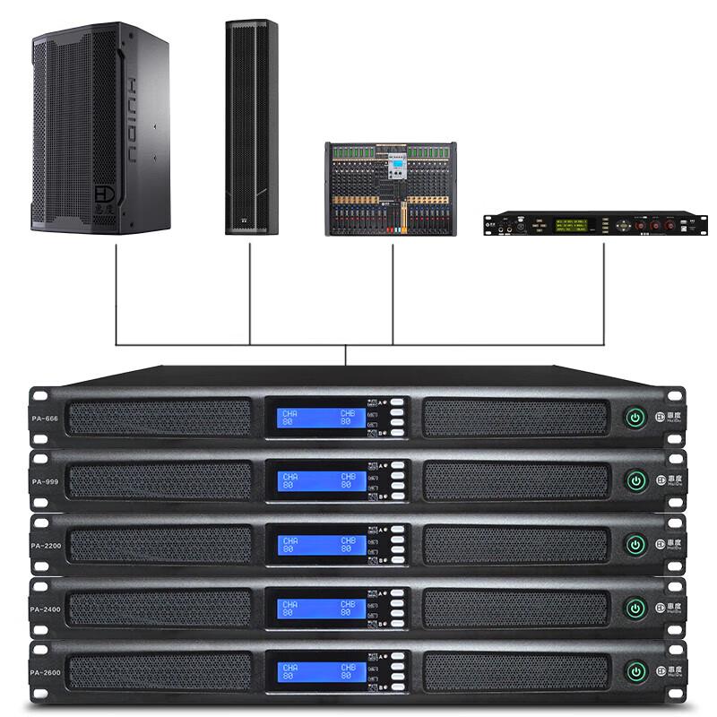 HuiDu PA-2200 Professional Dual-Channel AV Power Amplifier (CN version)