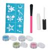 4 Colors Face Body Glitter Powder Children Shiny Temporary Tattoo Nail Art Glitter with Glue