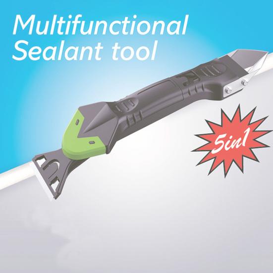 5 In 1 Silicone Remover Caulk Finisher Sealant Smooth Scraper Grout Kit Tool