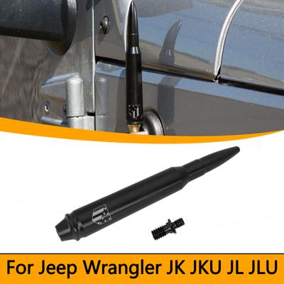 Antenna FM in Alluminio a Proiettile da 5,7 Pollici Per Jeep Wrangler JK JKU JL JLU Autoradio Amplificatore di Segnale Radio Asta a Frusta 2007 2008-2020
