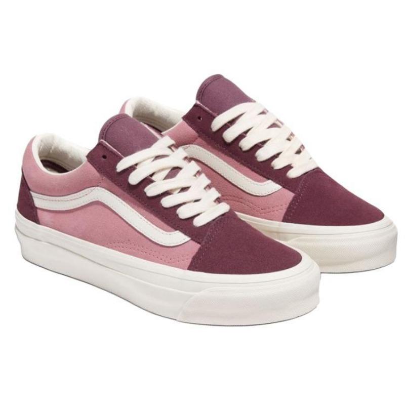 Vans Old Skool 36 Unisex Comfortable Durable Lightweight Low-top Skate Shoes Purple Pink White VN000CT9PLU1