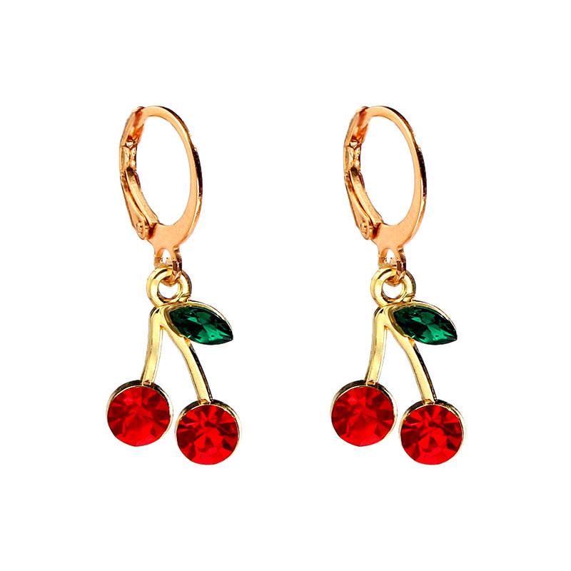 

Комплект украшений с красными вишневыми стразами: Ожерелье, Чокер, Браслет на ногу, Серьги