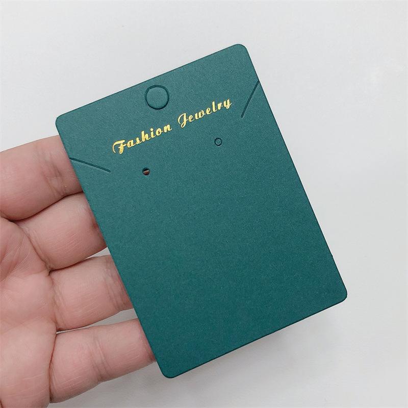 50Pcs Simple Paper Label Cards Handmade Gift Tags Jewelry Display Tag Cards Hair Clip Hair Accessories Foldable Package Card
