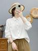 2026 Spring Women's Solid Color Slim Fit Long-Sleeve Single-Breasted Brushed Pocket Shirt