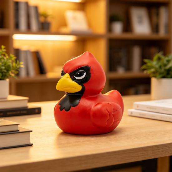 Funny 3D Printed Red Bird Figurine, Bird Desk Car Dashboard Decor Funny Gift for Adults, Creative Statue for Garden Yard Balcony Living Room Bedroom