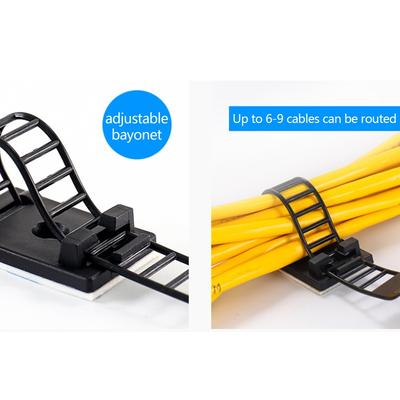 100 Pieces Cable Management Desk Wire Organizer Cable Ties Zip Ties Adhesive Cord Clips Cord Keeper Desk Wire Management
