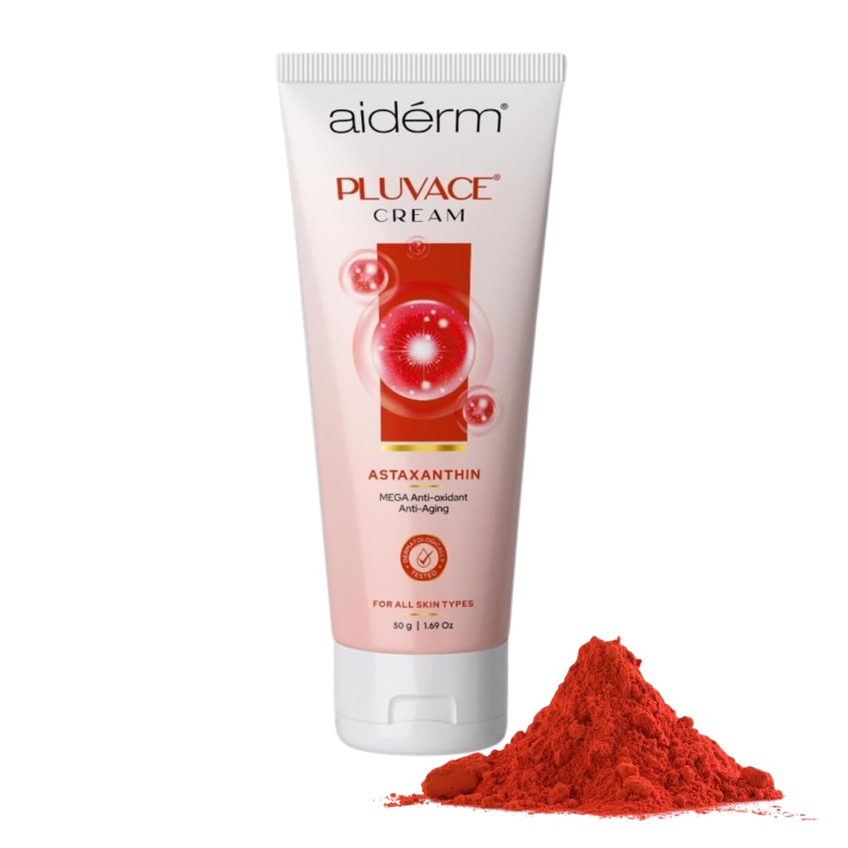 Ночной крем Aiderm Pluvace с астаксантином (50г) | Увлажняющий крем для восстановления кожи против старения | Уменьшает морщины и мелкие линии | Увлажняющий ночной крем