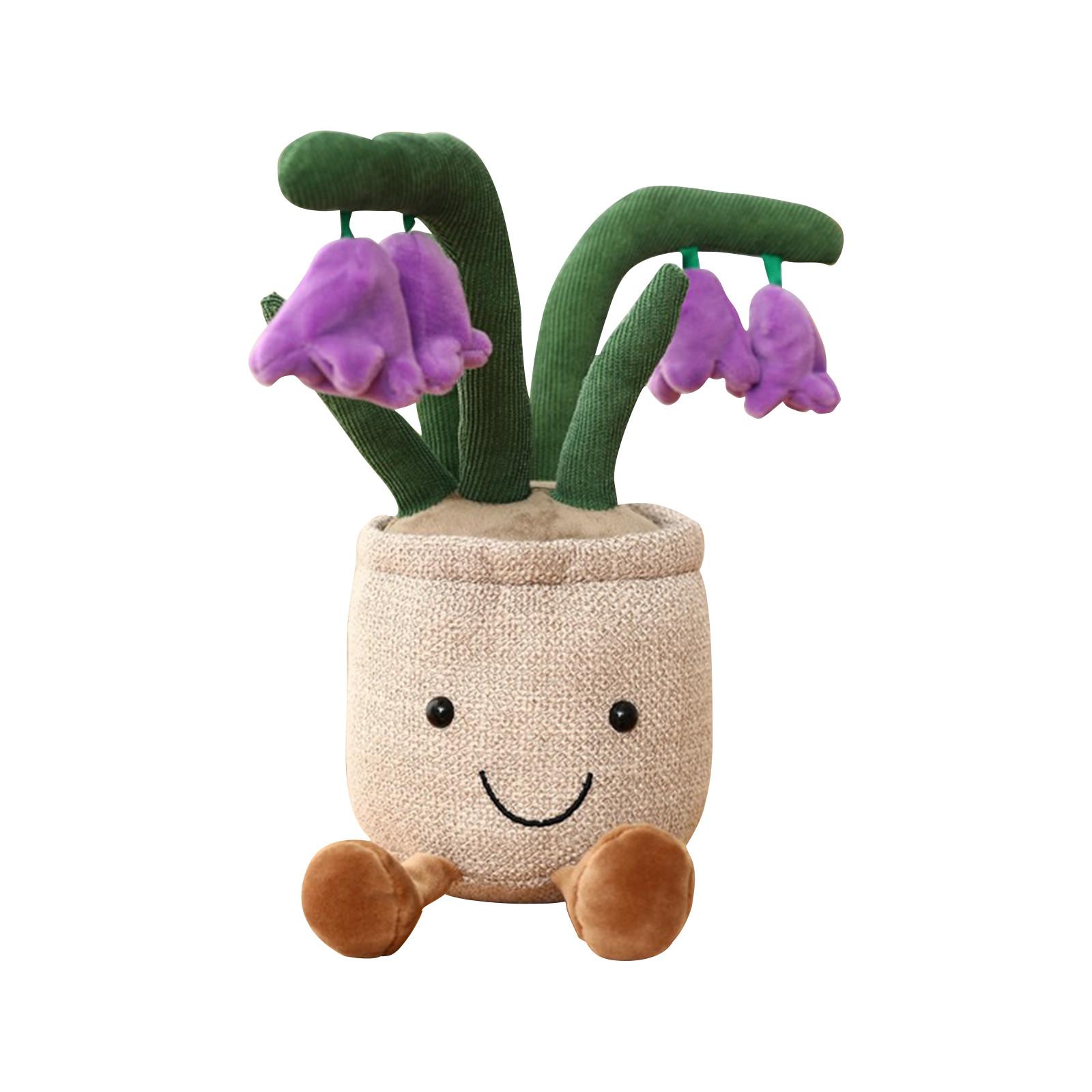 

Подушка-цветок, плюшевый цветочный горшок, дюймовое украшение, мягкая и дружелюбная игрушка для детей One Size фиолетовый