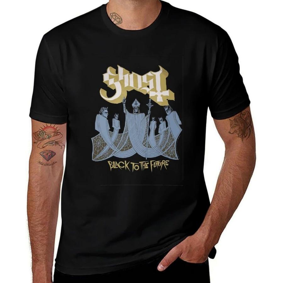 MAZHALAI Mens T-Shirts Ghost Meliora Cotton Short Sleeve Crew Neck T Shirt(3) S