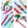 3Pcs Fake Mouse Feather Wand Chases Exercise Cat Teaser Stick Interactive Toy