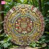 Vintage Aluminum Metal Wall Art Calendar Sun Moon Stars Intricate Design Home Garden Decor Indoor Outdoor