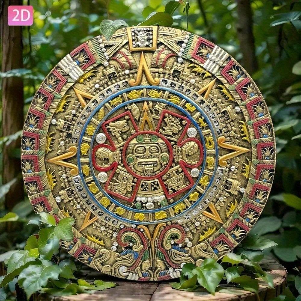 Vintage Aluminum Metal Wall Art Calendar Sun Moon Stars Intricate Design Home Garden Decor Indoor Outdoor