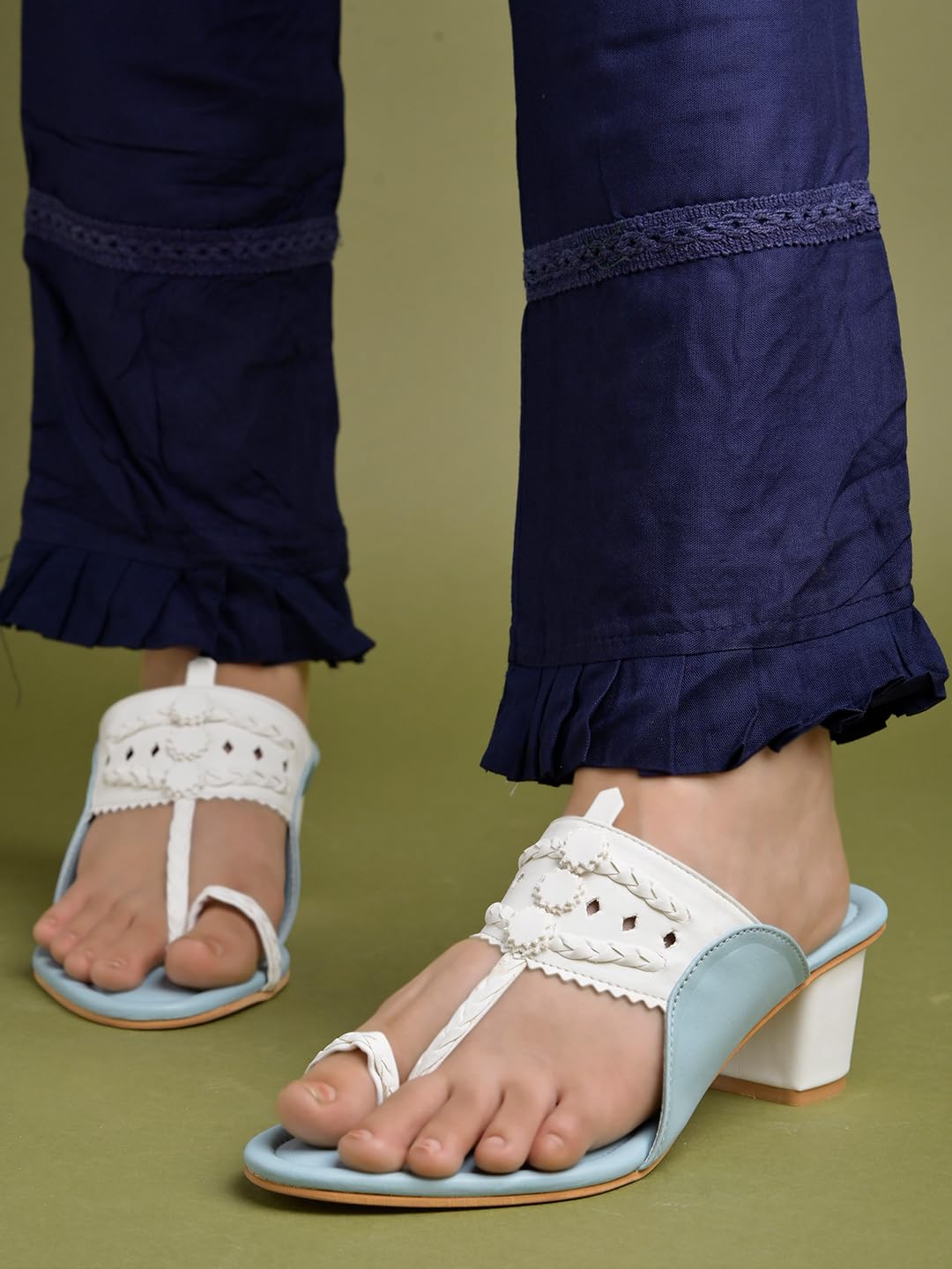 Shoetopia Women S Kh-4433 Blue Heeled Sandal-7 Kids Uk (Kh-4433-Blue)-Eu40 7 UK синий
