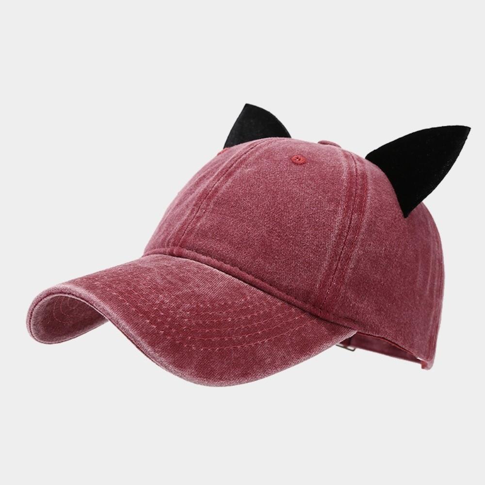 Fashion Cute Ear Cat Ears Caps Breathable Unisex Baseball Cap Peaked Cap Women
