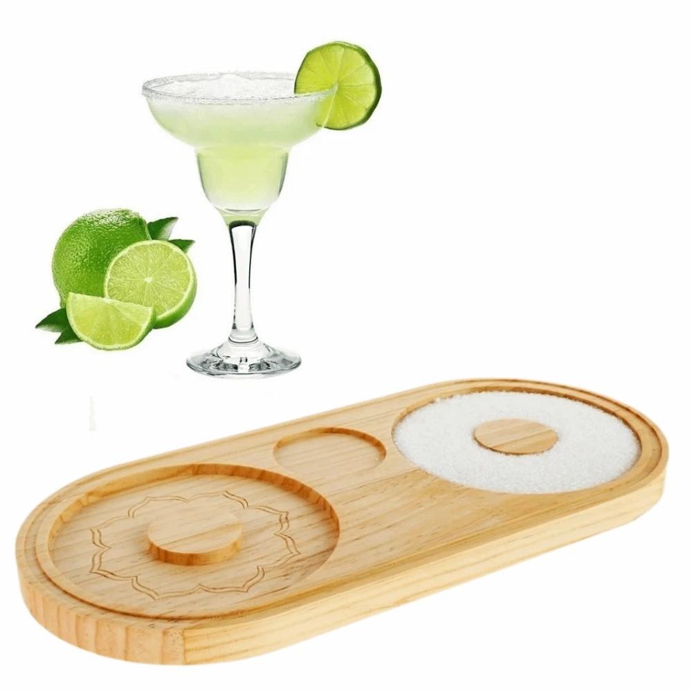 Double Plate Margarita Salt Rimmer Spice Container Reusable Sugar Rimmer Decorative Drink Rimmering Glass Rimmer Party