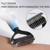 Dog Deshedding Brush Professional Pet Hair Knot Remover Non-slip Handle Grooming Tool for All Breeds Home & Salon Use