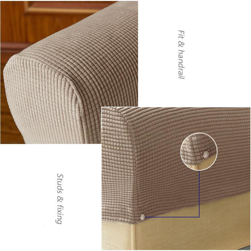 Elastische Stoff-Sofa-Armschoner-Set, Rutschfeste, Fleckenabweisende Armlehnen-Schutzhüllen für Möbelschutz, Universelle Passform