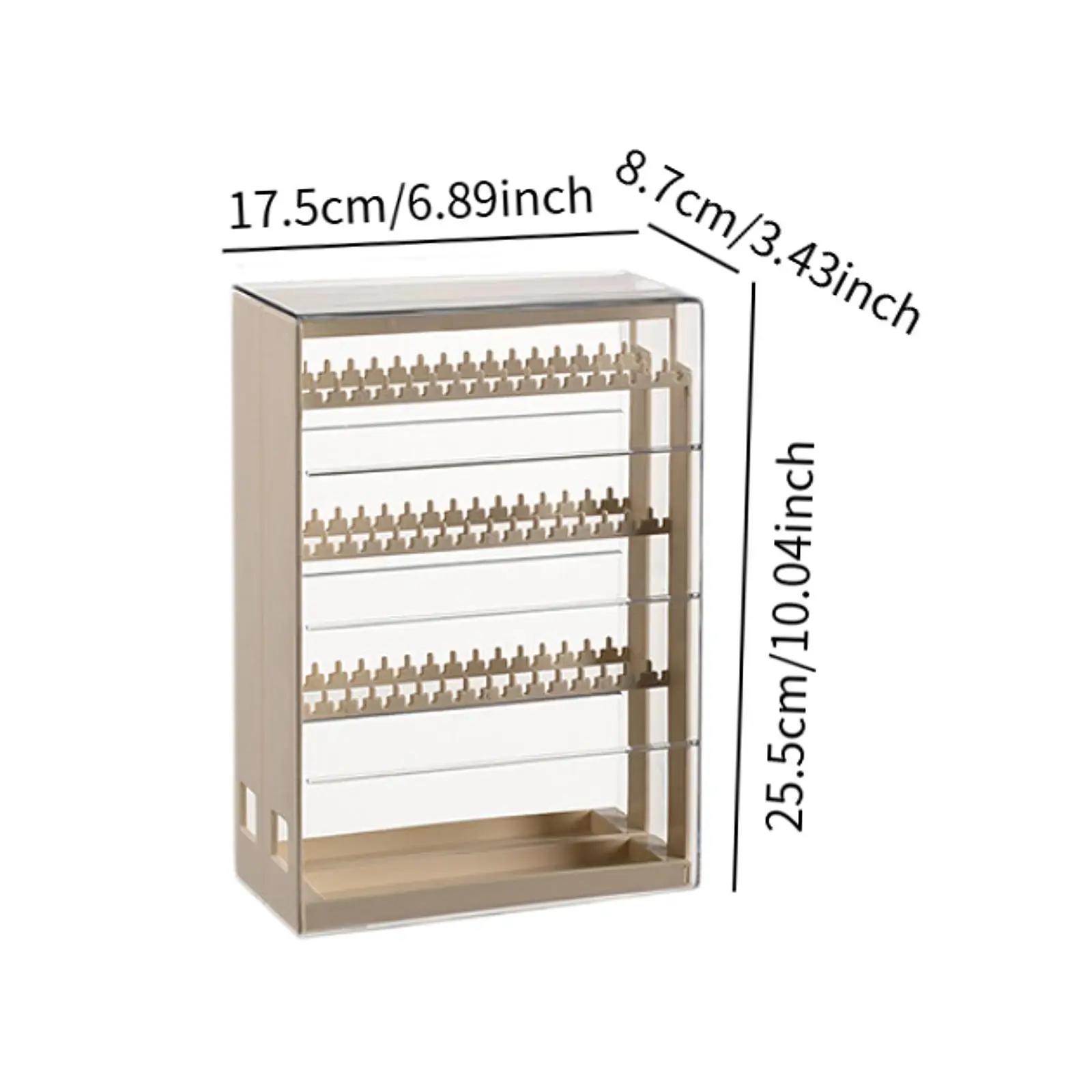 

Jewelry Organizer Box Dustproof Desktop Jewellery Storage Rack Hanging Type Necklaces Bracelets Showcase Home Jewelry Collectors