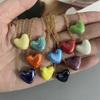 1 PC Fashion Love Heart Choker Necklace Various Color Gift Necklace Golden Color Link Chain Neck Jewelry