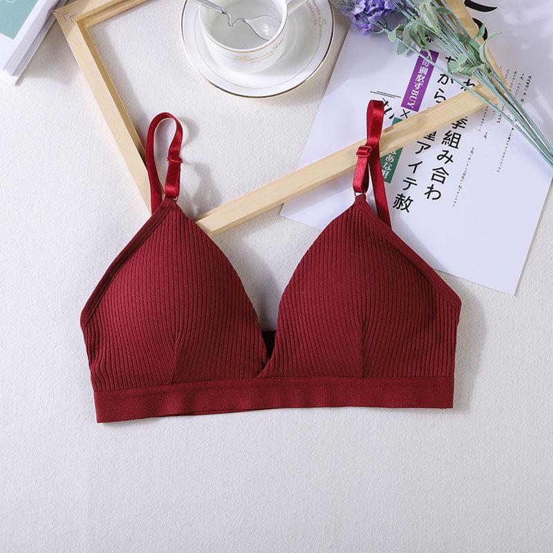 Women's Triangle Cup Summer Wireless Bra - Thin, Light Support Bandeau for All Sizes