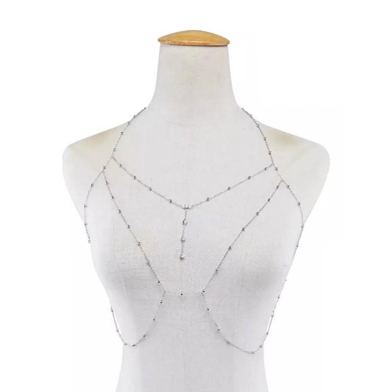 Summer Sexy Simple Street Shot Body Clothing Jewelry Chain Hollow Multi-layer Chest Chain Trendy Fashion Body Chain