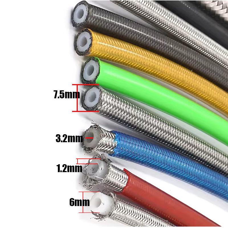 AN3 Steel Wire Weaving Motorcycle Brake Hose Explosion-proof High Temperature Resistant Reinforced Clutch Oil Pipe Universal 3.2