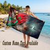 Morocco Football Design Beach Towel Custom Text Large Towel for Beach Vacation