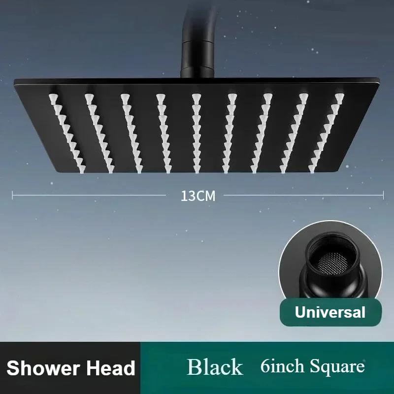 Rainfall Top Spray Shower Accessories Stainless Steel 6/8 Inch Bathroom Showerhead Square/round Large Panel Shower Head