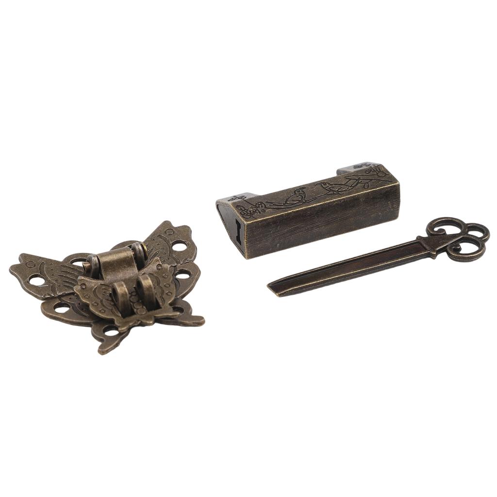 Home Decoration 5.9*5.4cm Alloy Lock Buckle Antique Butterfly Padlock Hardware Craftsmanship Detail High-quality Alloy