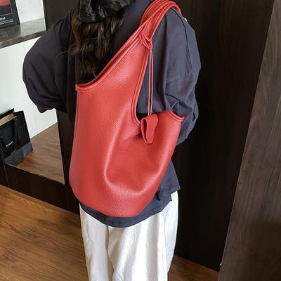 Premium Bag Women's New Trendy Fashion Versatile Shoulder Bag Texture Niche Bucket Bag