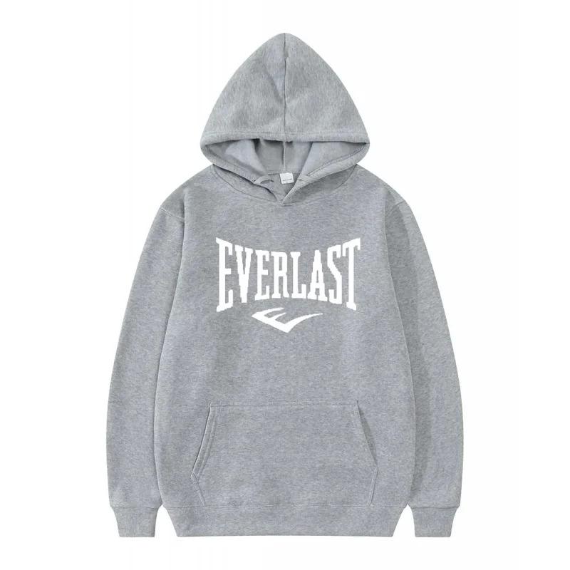 EVERLAST Men's New Spring and Autumn Leisure Comfortable Men's Hooded Sports Shirt, Slow Running Street Leisure Pullover