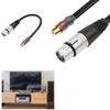 0.3m 3Pin XLR Female To RCA Female RCA Female To 3Pin-XLR Female Adapter Cord for Microphone Amplifier