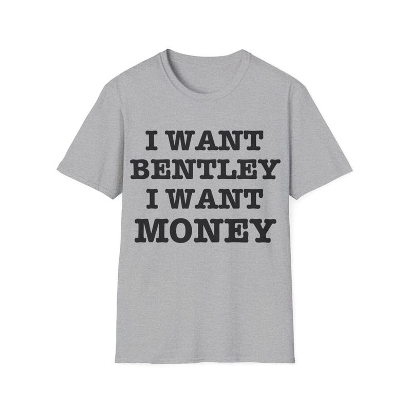 Bentley Money Lover Slogan Grafik Oversized Streetwear Lässiges T-Shirt Top für Hip-Hop Fans & Luxus Lifestyle Enthusiasten