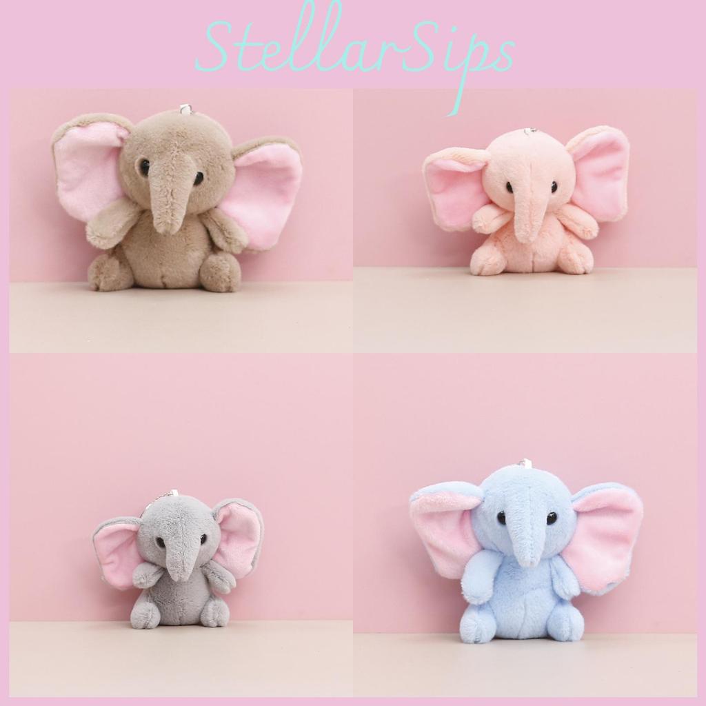 Elephant Plush Keychain Doll Stuffed Animal Toy Decoration Pendant Gift Cartoon
