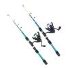 1.8M Telescopic Fishing Rod Spinning Fishing Reel Set Portable Seaing Pole Throwing Rod Remote Fiberglass Gear