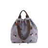 Cuco Tierprint Doppeltgriff Kordelzug Graue Tasche/A4 Kompatibel, (2553111603)
