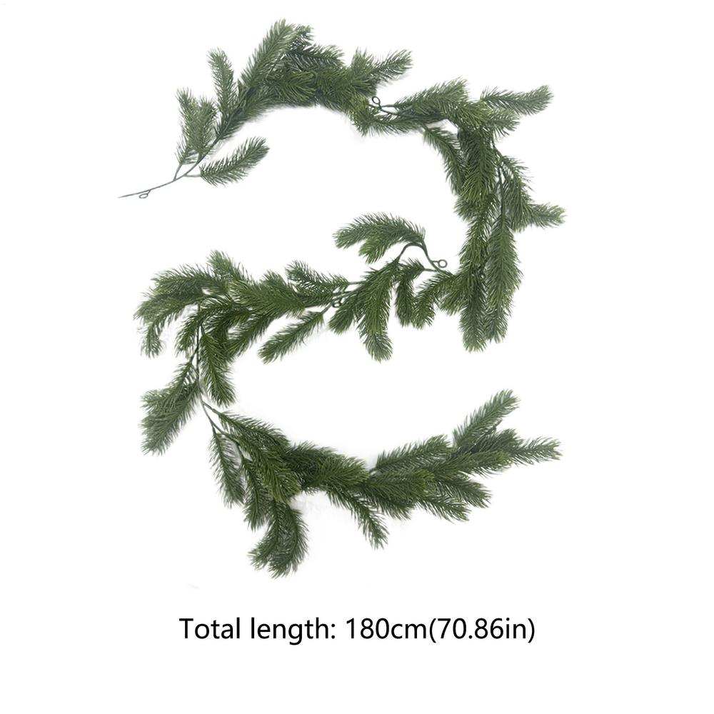 Christmas Pine Garland Real Touch Norfolk Pine Garland Pine Needle Home Door Decoration Unique Wreath Ornament Bendable Table