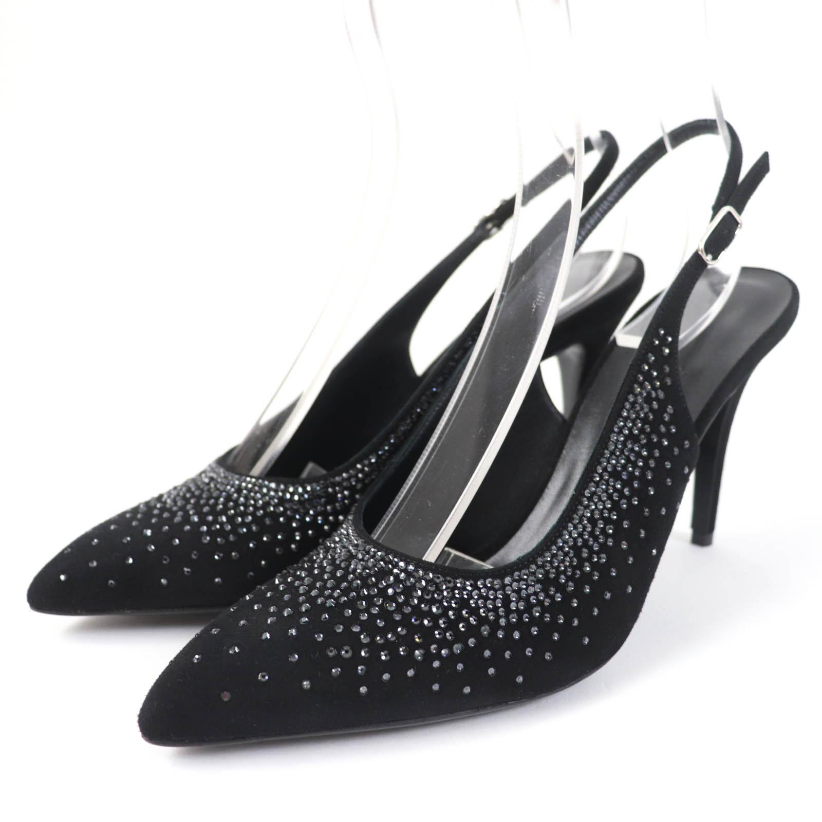 

Pristine HERMES pumps 90Festive Festive 90 Back Strap black Suede leather 37 Used