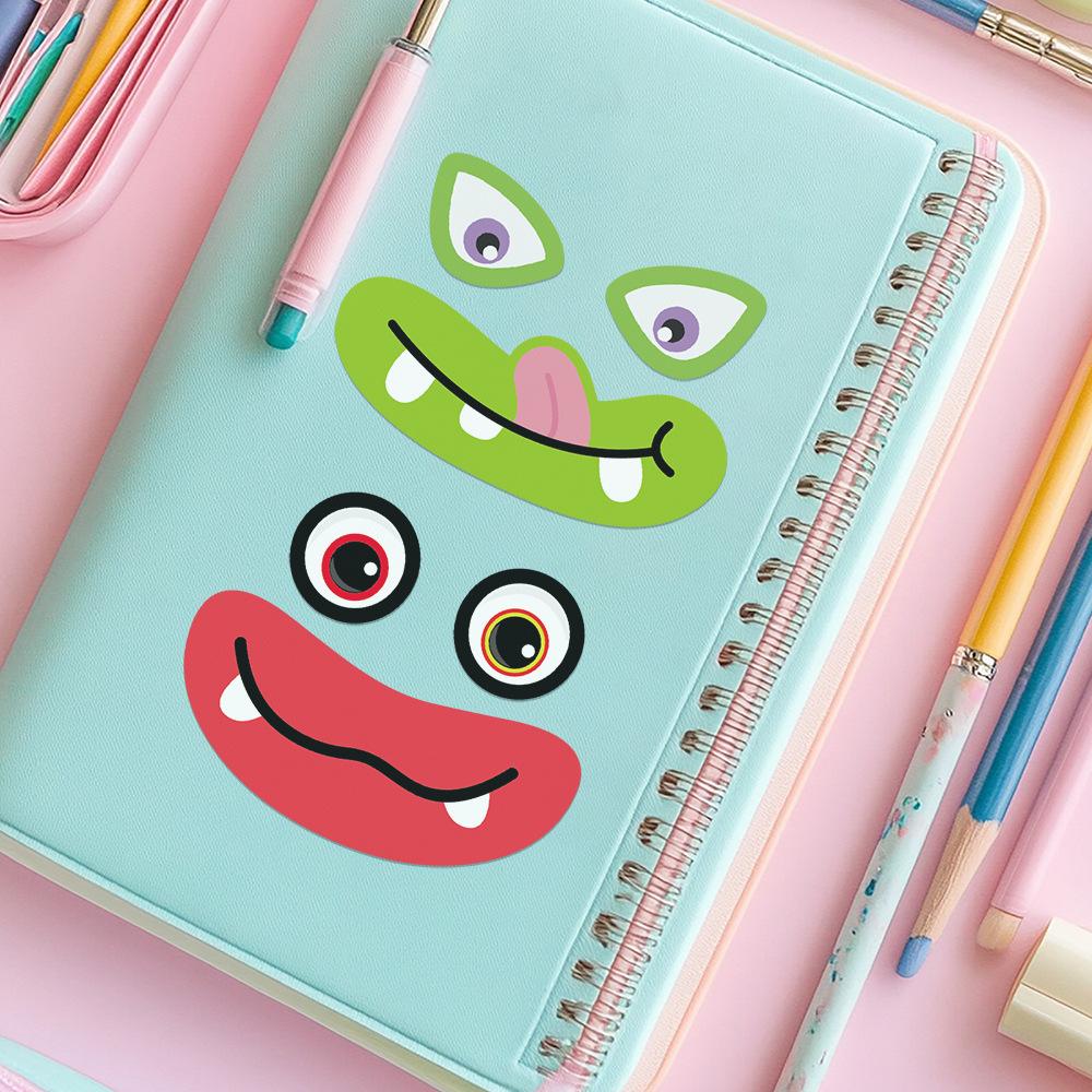 6 Emoticon Package Puzzle Stickers Cartoon Parent-child Interaction Make A Face Puzzle Waterproof Creative Stickers