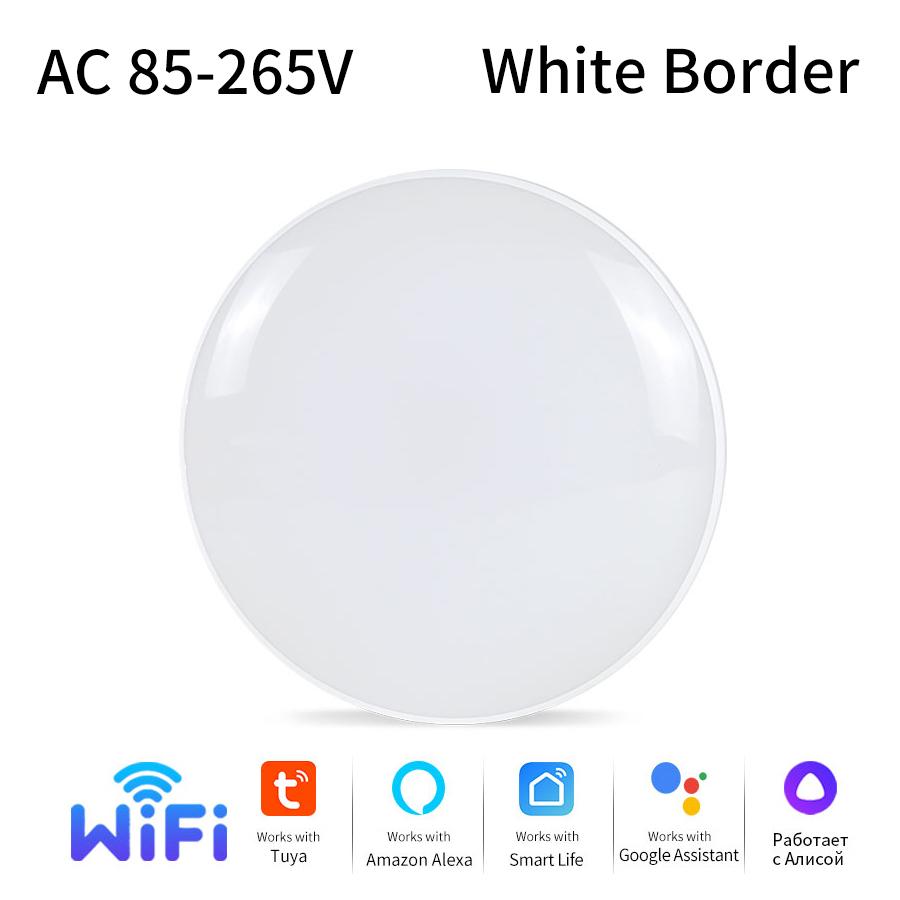 Tuya WiFi BLE Ceiling Light 220V 85-265V 24W Indoor Round LED Ceiling Lamp Smart Life App Alexa Geogle Assistant Voice Control
