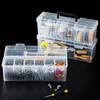7pcs Multi-functional household hardware tool box, transparent portable tool storage box, wrench and screw parts organizing box