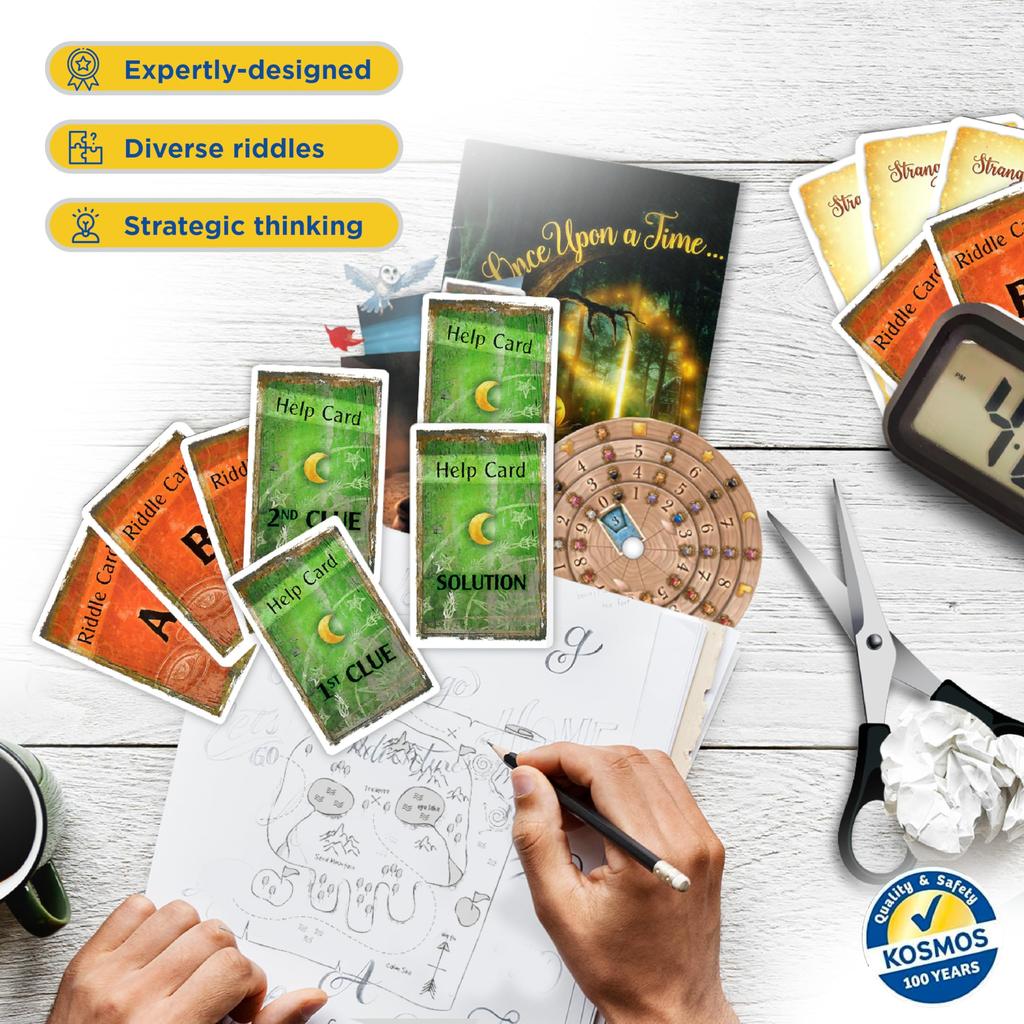 Thames Kosmos Enchanted Forest Escape Room Game In a Box The Game Cosmos Games Family Friendly Home Escape Room Experience for Ages Black & EXIT