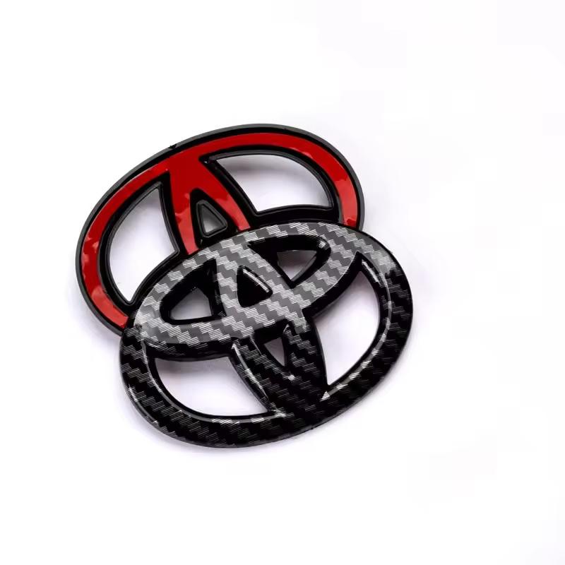 1Pcs Toyota ABS Steering Wheel Emblem Sticker Interior Modification Badge For Toyota Hilux Corolla RAV4 Camry Highlander Yaris