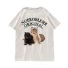 summer Women funny cartoon Print T Shirt harajuku Round Neck loose Casual Y2K Harajuku Tops korean white graphic t-shirts young girl