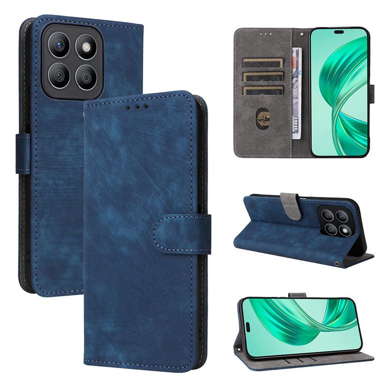 Flip Cases For Honor X8C 4G Leather Case [Flip Vintage Leather] Shockproof Durable Retro Protective Cover
