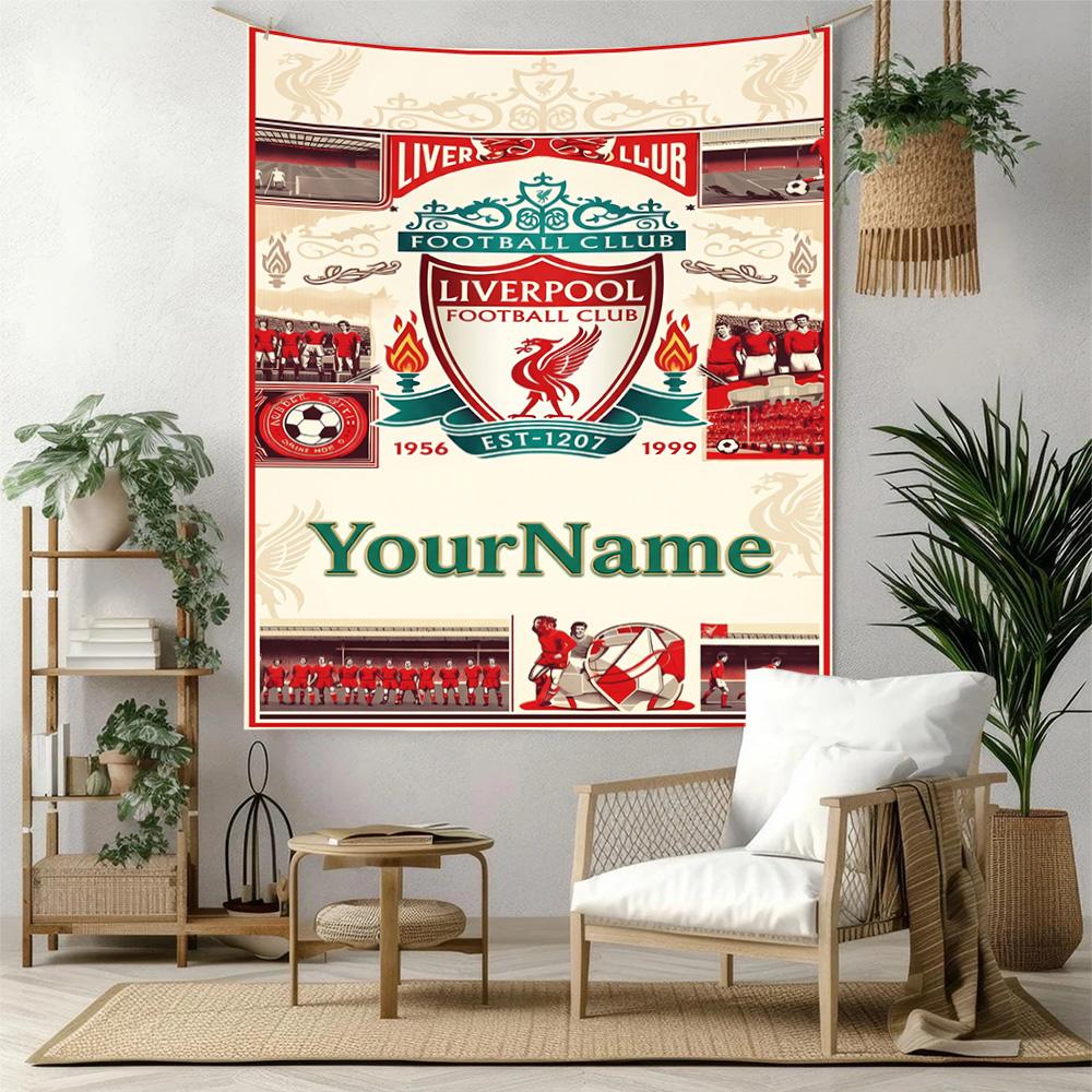 Liverpool Custom Your Name Wall Decor Tapestry Art For Pet Memorial Birthdaywedding Party Backdrop Family Gift